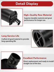 VORIPO side profile showing inlet and outlet for proper hose connection