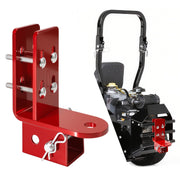 Vornalex front view hitch mounted on mower showing sturdy tow capability