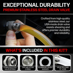 Votex aluminum crush washer shown separately, benefits secure leak-free seal