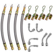 VOTNMIC front kit layout showing all six extensions and tools for easier inflation