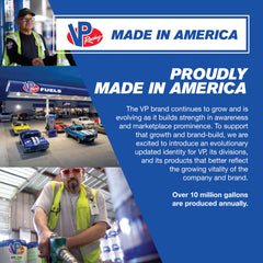 VP Racing Fuels label details highlighting JASO FD and API TC standards