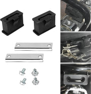 VPZMT front view of muffler mounts showing packaging and pair, clear identification benefit