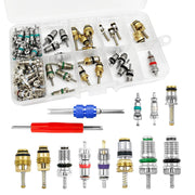 Vrasly transparent case full kit showing organized valve cores for fast selection
