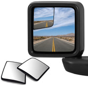 VrooeCoe front pack showing two custom blind spot mirrors and benefits
