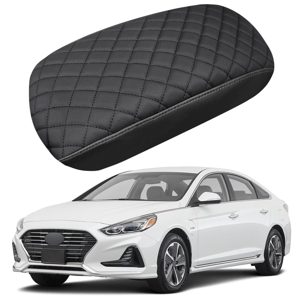 VTVWNM front view of armrest cover showing clean leather and refined look enhancing interior