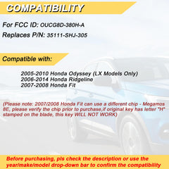 Vurkcy back label with FCC ID visible to confirm vehicle compatibility