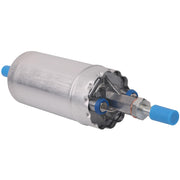 Vurkcy external fuel pump front view showing mounting points and benefit: straightforward replacement