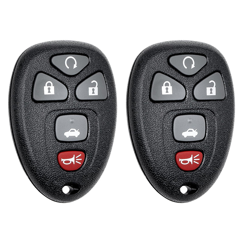 Vurkcy front view of two replacement fobs showing buttons and fit