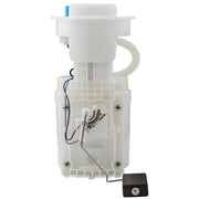 Vurkcy front view of fuel pump assembly showing mounting flange and benefit reliable fit