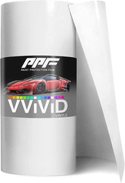 VViViD PPF front packaging showing roll and dimensions, clear protective benefit