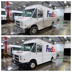 W Pro50 generating thick foam from foam cannon for easier dirt removal