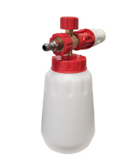 W Wash Chems nozzle orifice closeup producing dense foam for better cling