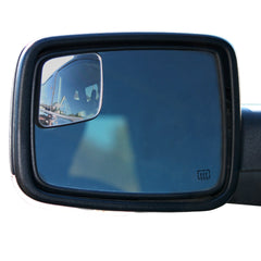 WadeStar RM10 front view installed on Ram non‑towing mirror showing seamless fit and improved visibility