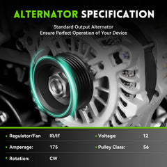 WAGSON alternator label closeup with reference numbers for correct fitment
