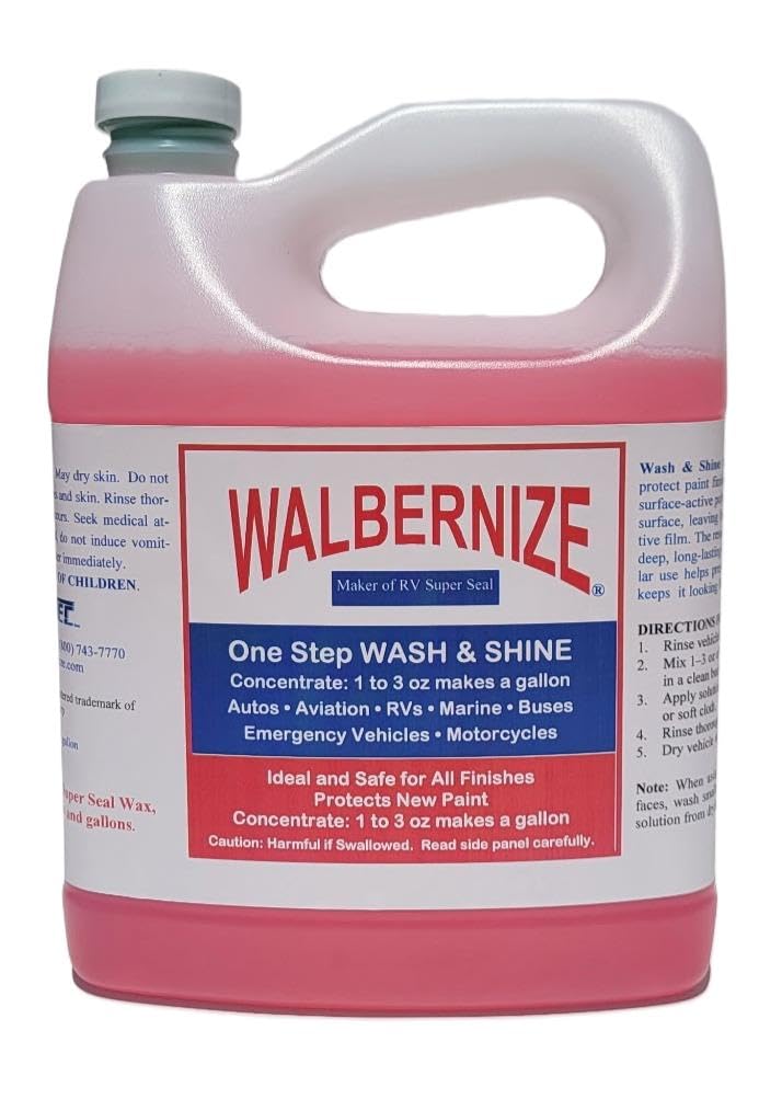 Walbernize front label showing concentrate details and gallon yield benefit