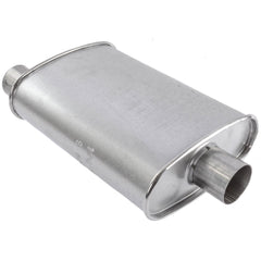 Walker muffler 2.5-inch inlet and outlet clearly visible for fit confirmation