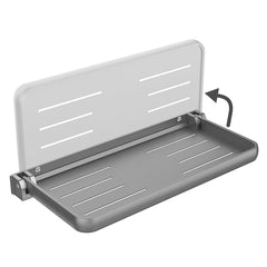 WanDwel front view of foldable shelf showing compact profile and instant surface
