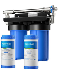 Waterdrop front view showing compact unit and simple controls for spot-free rinses