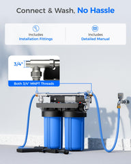 Waterdrop mounted on board demonstrating tidy installation and space-saving benefit