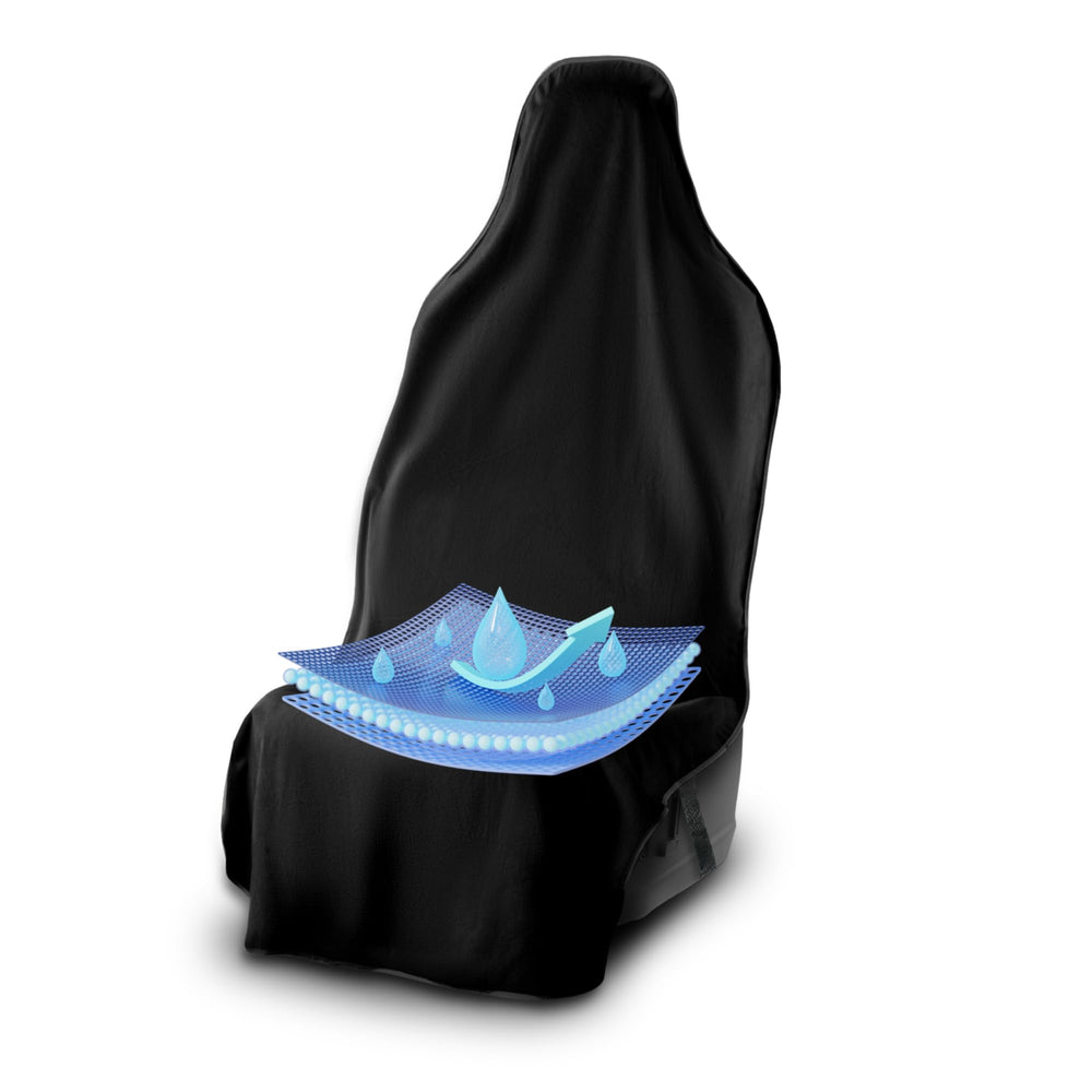 Waterproof SeatShield front seat view showing full coverage and protection