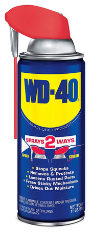 WD-40 front can showing label and Smart Straw for quick identification and convenience