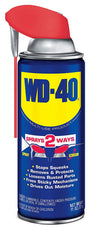 WD-40 front can showing label and Smart Straw for quick identification and convenience