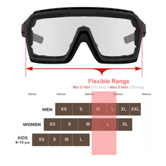 WDP100 side profile with strap attached for secure goggle fit