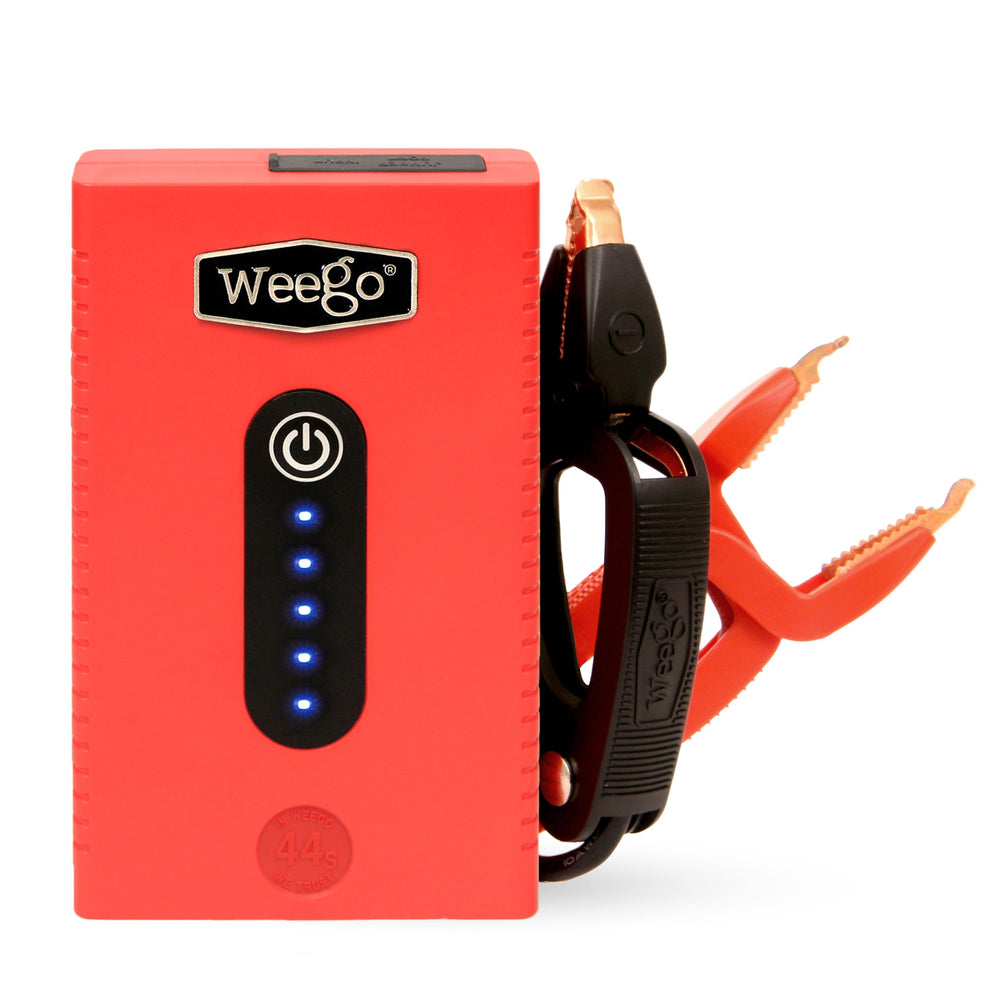 Weego 44s front view showing compact design and starter ports for easy storage
