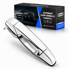 WEILEITE chrome rear right handle front view showing OEM fit and polished look