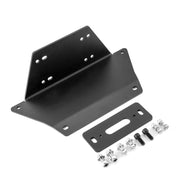 WeiSen front-mounted winch plate on Polaris Ranger showing stable fit