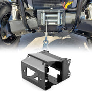 WeiSen front-mounted winch plate showing fitment label and clean finish