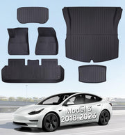 Wekar front mats for Model 3 showing precise fit and easy cleanup