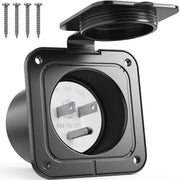 WELLUCK front view of flanged inlet showing weatherproof cap and secure seal