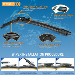 wenyant blades installed on BMW windshield restoring clear view