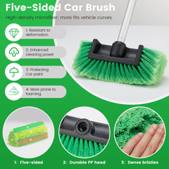 WESBRITE long handle assembled to 60 inches for high-reach cleaning