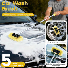 WESBRITE close-up of soft PVC bristles protecting paint while removing grime