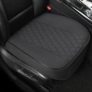 West Llama packaging showing two black front seat covers and contents for quick setup