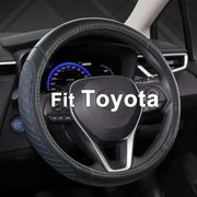 West Llama front view steering wheel cover showing quilted look and color contrast