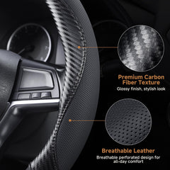 West Llama cover installed on a Nissan D-shaped wheel showing secure fit