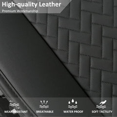 West Llama PU leather texture closeup showing waterproof surface