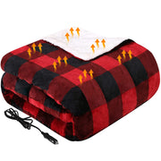Westinghouse red buffalo plaid front view showing full-size coverage and warmth