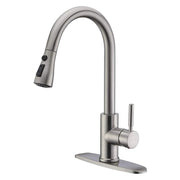 WEWE faucet front view showing brushed nickel finish and modern profile benefit aesthetic upgrade