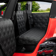 Wexyldra backseat cover installed in Model Y protects seats and looks sleek