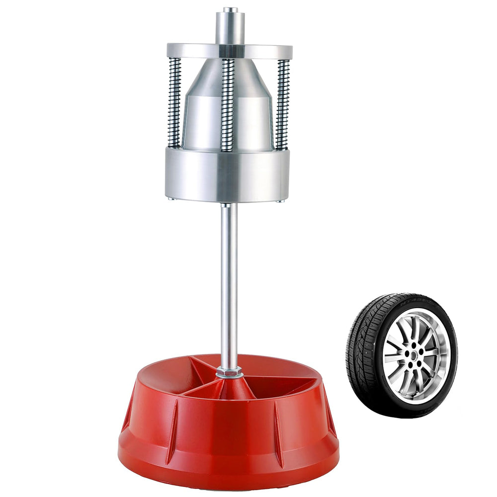 weyleity front view of wheel balancer showing full unit and sturdy base for accurate balancing