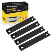 WFPOWER front view of magnetic license plate holder showing durable finish and secure fit