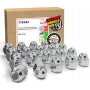 Wheel Accessories Parts front view of chrome M12x1.25 lug nuts showing factory-style finish and fit benefit