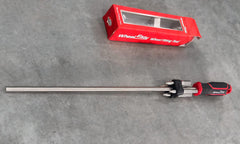 WheelEazy front view showing tool ready to align a wheel for fast fitting