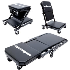 WheelX front view showing full padded platform and frame for ergonomic support