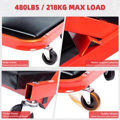 WheelX detail of six TPR casters offering smooth mobility and floor protection