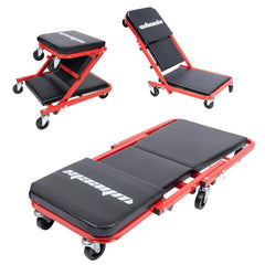 WheelX front view showing red frame and full-length support benefit